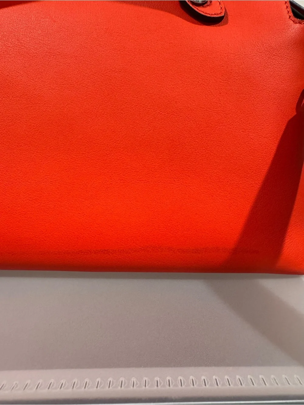 Fendi Bright Red Leather Satchel with Top Handle